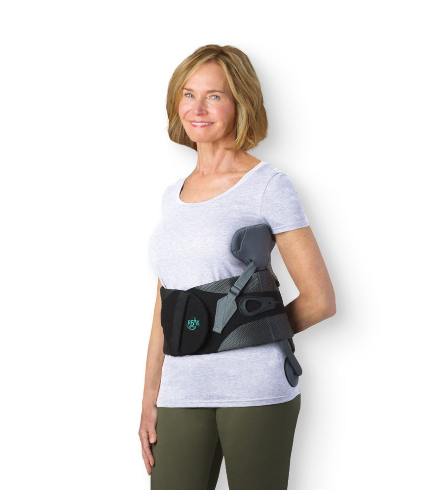 The Aspen Peak Scoliosis Brace fitted on a patient